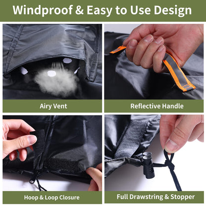 Tire Storage Covers Waterproof, 420D Oxford Fabric Large Tire Covers for Storage, Universal Tire Covers Winter Storage Outdoor, Waterproof Zipper,Air Vent (Holding 4 Tires Within 32 Inch Diameter) 🍁 All In One Marketplace Canada