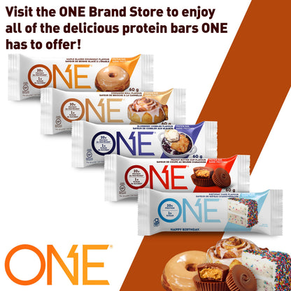 ONE Protein Bars, Maple Glazed Doughnut, Gluten Free Protein Bars with 20g Protein and only 1g Sugar, Snacking for High Protein Diets, 60g (12 Pack) [Packaging May Vary] - Available at All In One Marketplace Canada