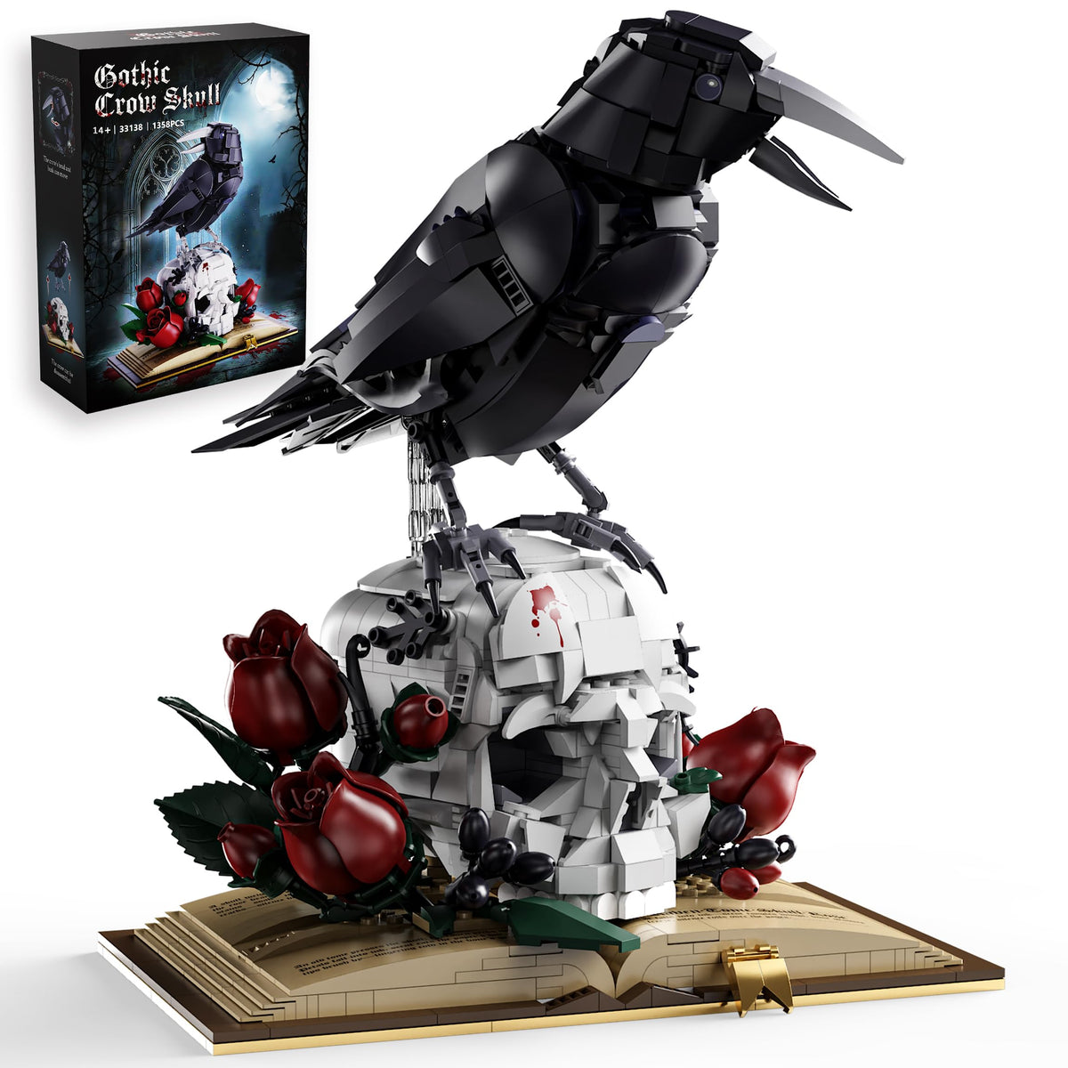 Loyratche Skull Roses Flower & Raven Building Set for Adults 🍁 All In One Marketplace Canada