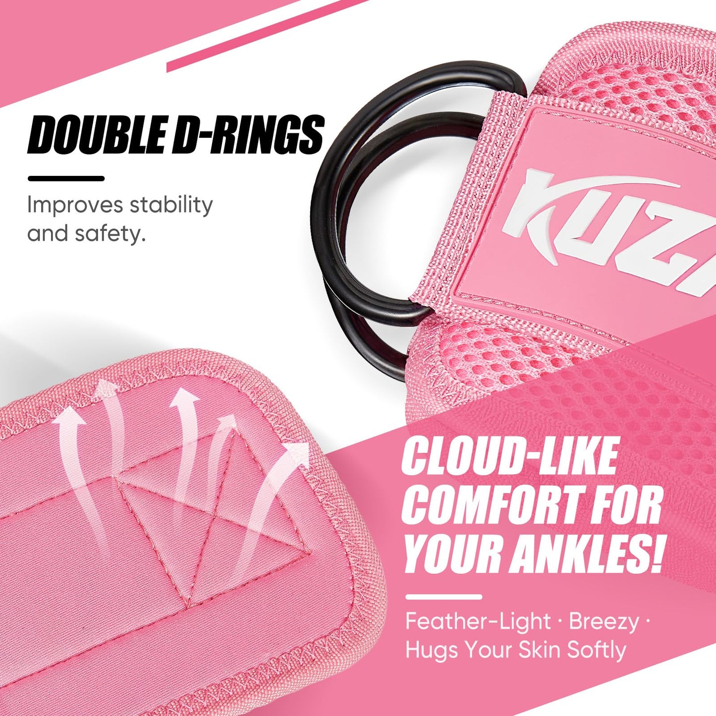 Resistance Bands with Ankle Straps, Ankle Weights Bands for Working Out, Exercise Band for Women Leg and Glute, Booty Workout Equipment for Kickbacks,Butt and Hip Training, Home Gym Fitness Equipment