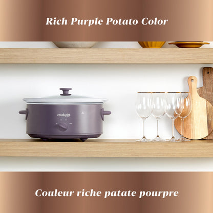 Crock-Pot Design Series 7-Quart Manual Slow Cooker, Purple Potato