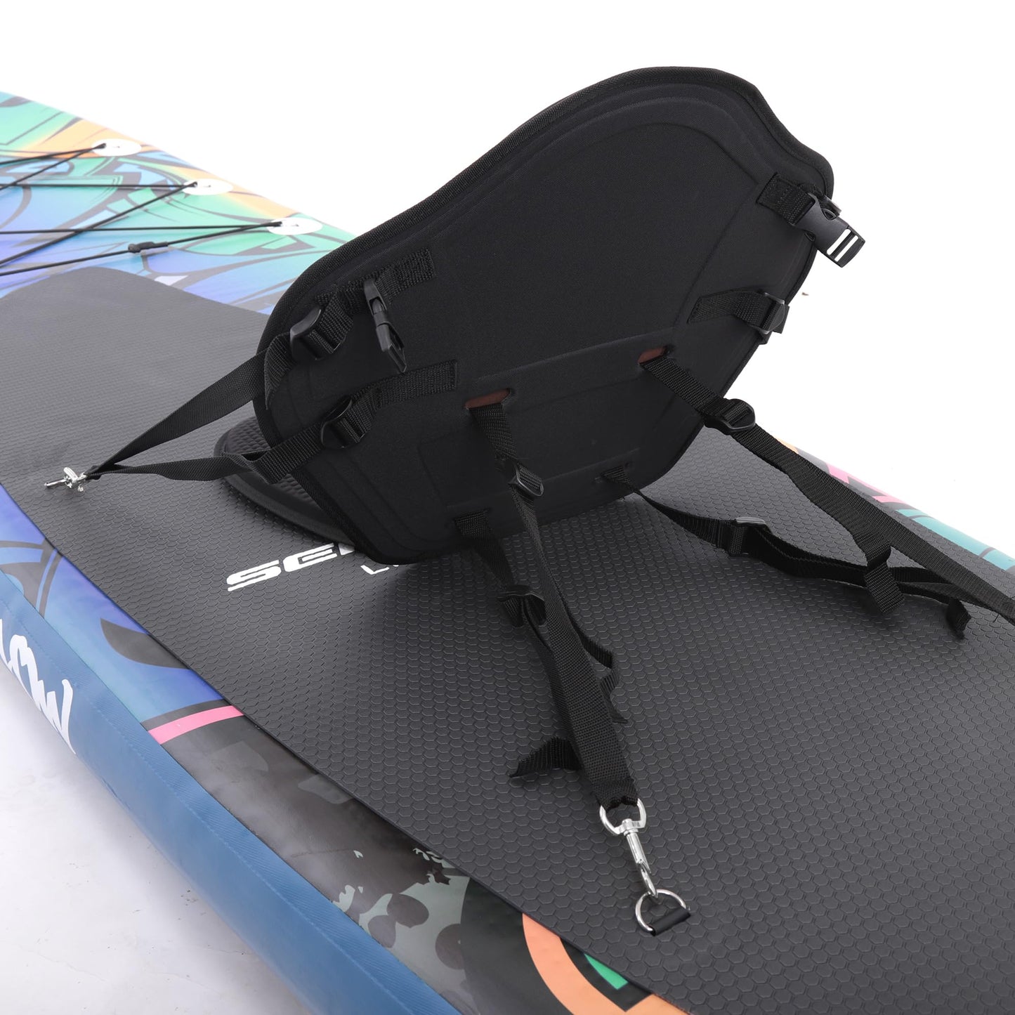 SereneLife Detachable Universal Paddle-Board Seat - Adjustable Paddle Board Seat, Form-Fitting Design for All Body Sizes, Large & Small, Compatible for Kayaks, Rowboats, Fishing Boats SereneLife