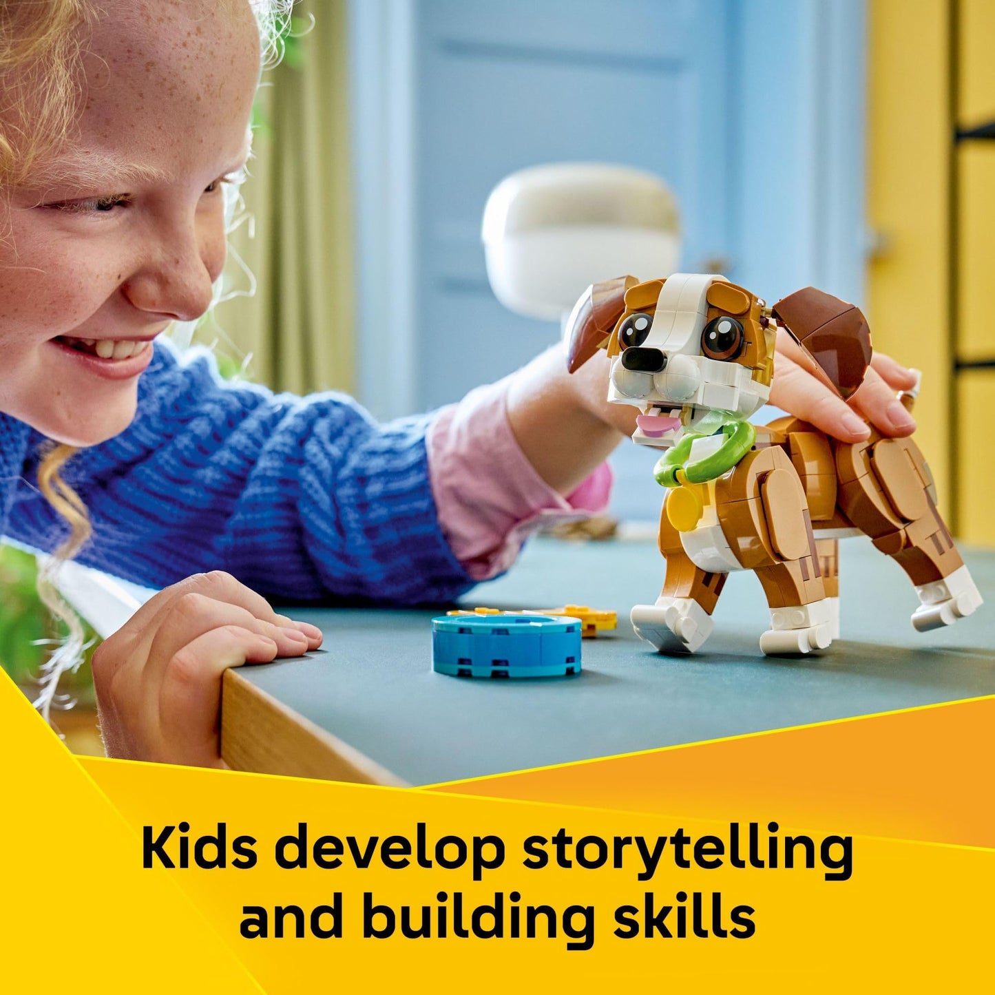 LEGO Creator 3 in 1 Cute Animals: Playful Puppy Dog Building Toy for Girls & Boys - Build a Pretend Play Dog, Squirrel, or Duck Toy - Gift Idea for Kids, Ages 8+ - 31382 LEGO