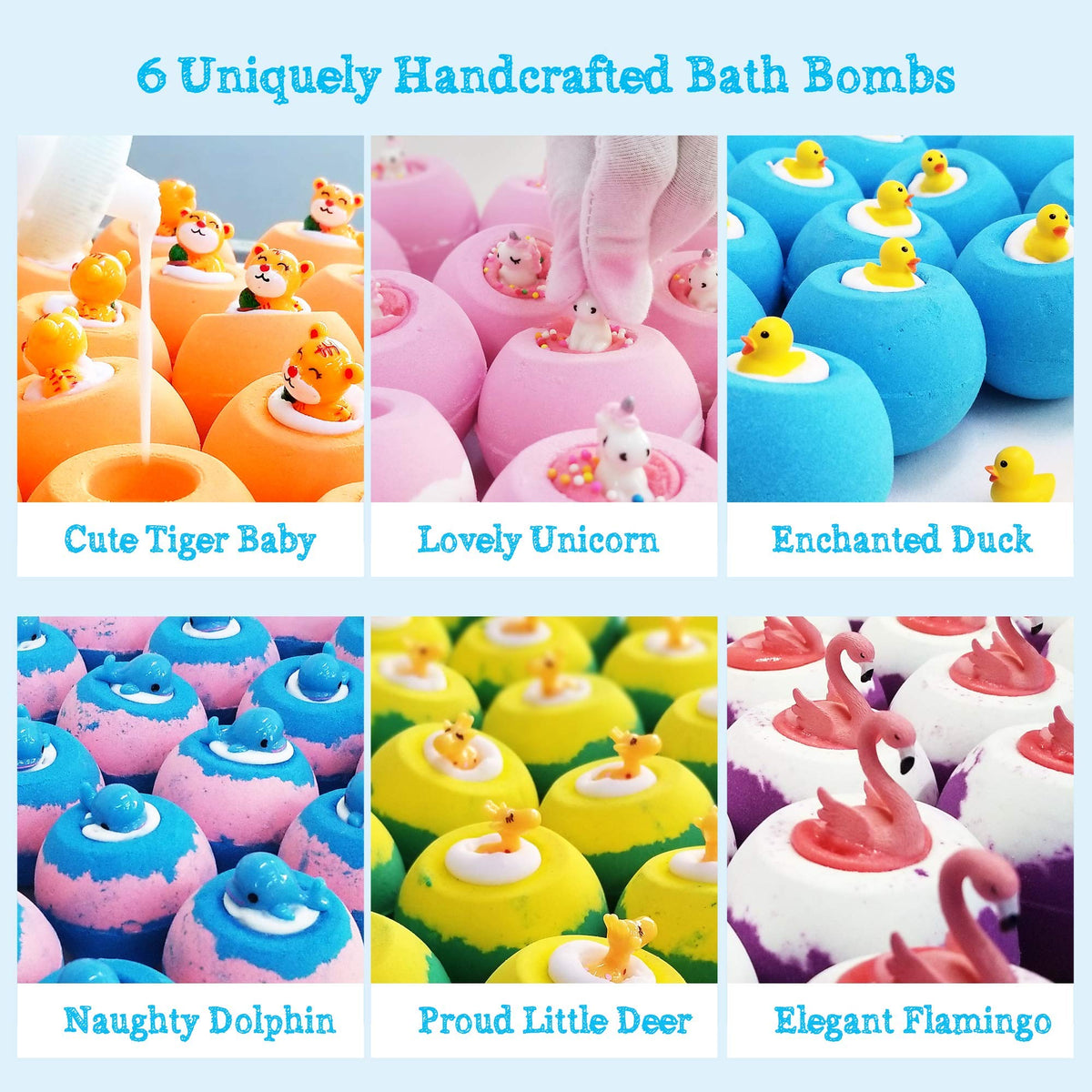 Aofmee Bath Bombs for Kids, Handmade Natural Bath Bombs with Surprise Inside, Shea Cocoa Butter Moisturize, Spa Fizzies Bath Bomb Kit, Birthday Christmas Holiday Gifts for Women, Girls, Boys 🍁 All In One Marketplace Canada
