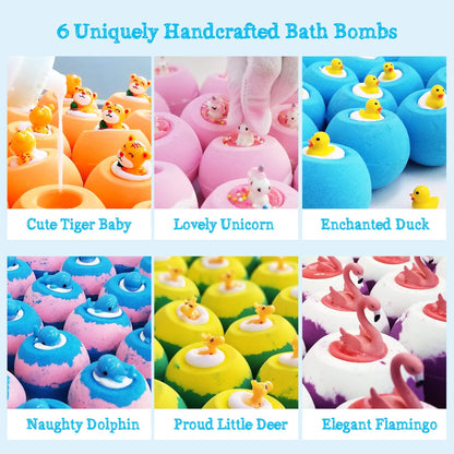 Aofmee Bath Bombs for Kids, Handmade Natural Bath Bombs with Surprise Inside, Shea Cocoa Butter Moisturize, Spa Fizzies Bath Bomb Kit, Birthday Christmas Holiday Gifts for Women, Girls, Boys 🍁 All In One Marketplace Canada