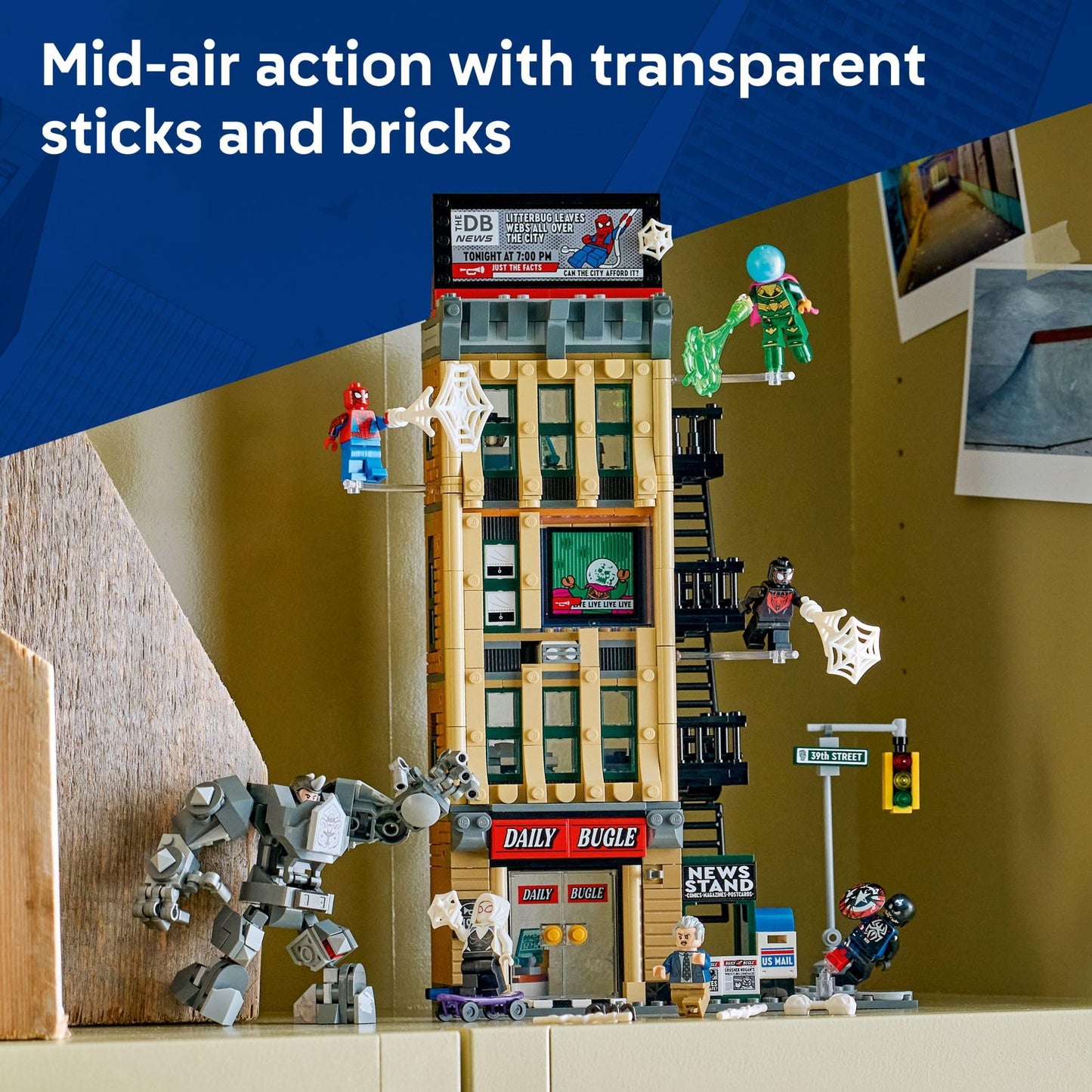 LEGO Marvel Spider-Man vs. Mysterio: The Daily Bugle Building Toy - Pretend Play Set with 7 Minifigures & Rhino Mech - Super Hero Toy for Boys & Girls, Ages 10+ - Gift Idea for Birthdays - 76342 🍁 All In One Marketplace Canada