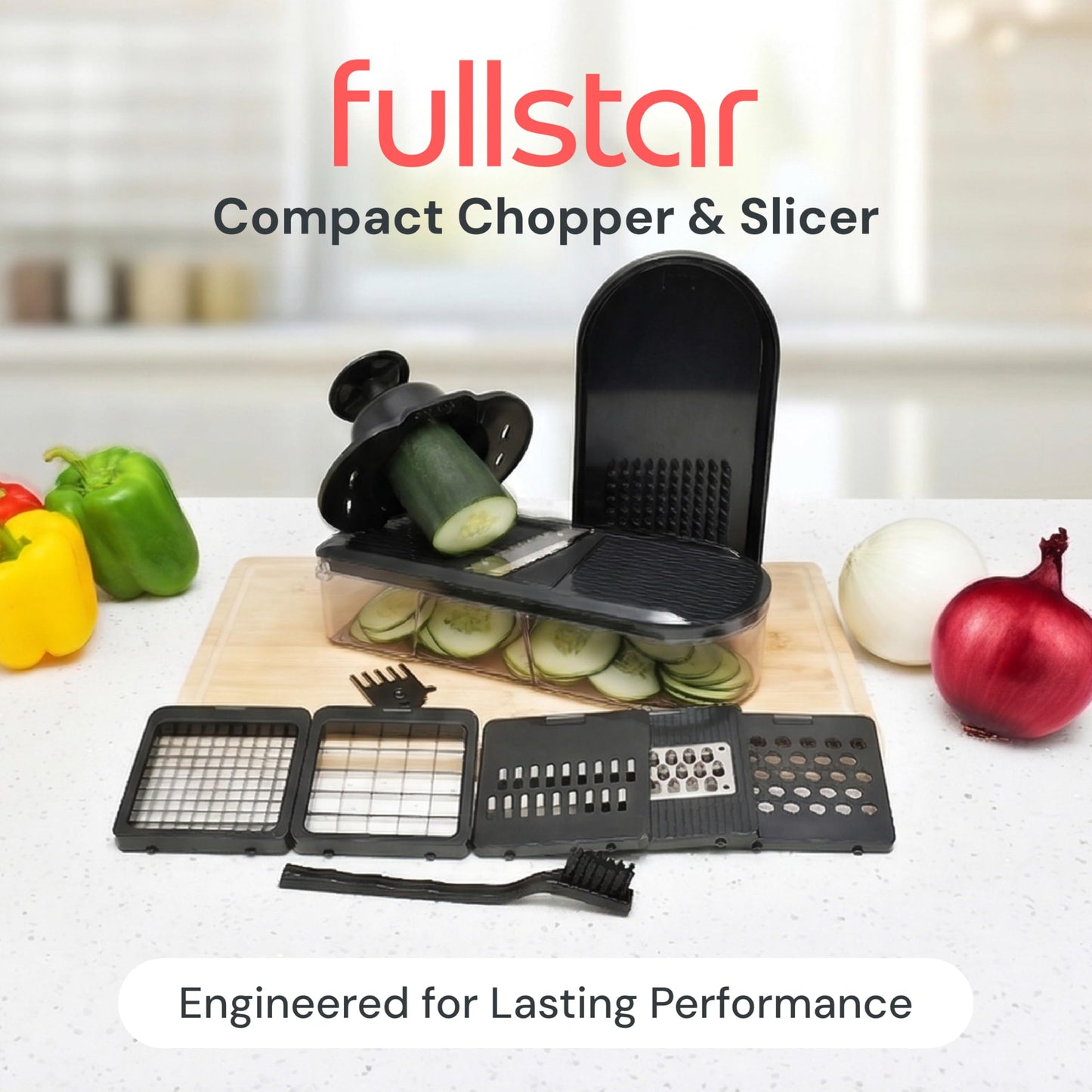 Fullstar Pro Core - Vegetable Chopper & Mandoline Slicer - 6 Blades