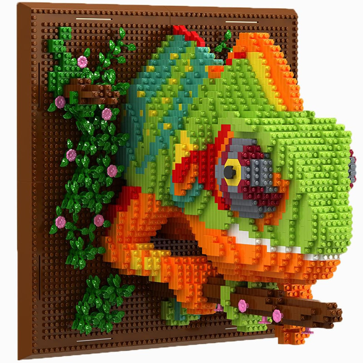 Chameleon Animal 3D Wall Art Micro Mini Building Blocks Set for Adults, Unique Home Wall Decor or Table Display, No Compatible with Lego, Ideal Birthday Christmas Toy Gift for Teens 14+ (2688 PCS) 🍁 All In One Marketplace Canada
