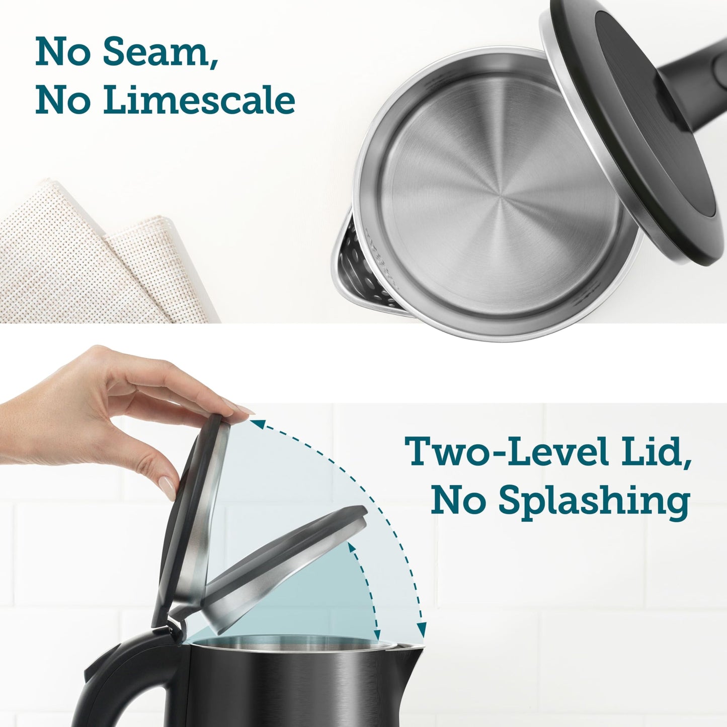 Cosori Stainless Steel Electric Kettle, 1.5L Double Wall, Cordless, Black 🍁 All In One Marketplace Canada