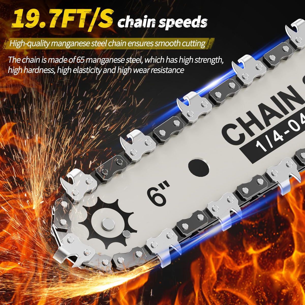 Mini Chainsaw - 6 Inch Battery Chainsaw with Power Display, 2 Batteries Included, Garden Tool for Tree Branch Trimming & Wood Cutting, Ideal Holiday Gifts for Men, Fathers & Gardening Enthusiasts 🍁 All In One Marketplace Canada