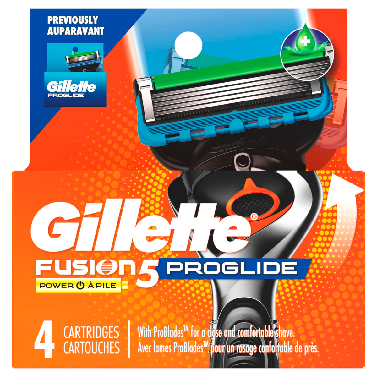 Gillette ProGlide Power Men’s Razor Blades – 4 Refills