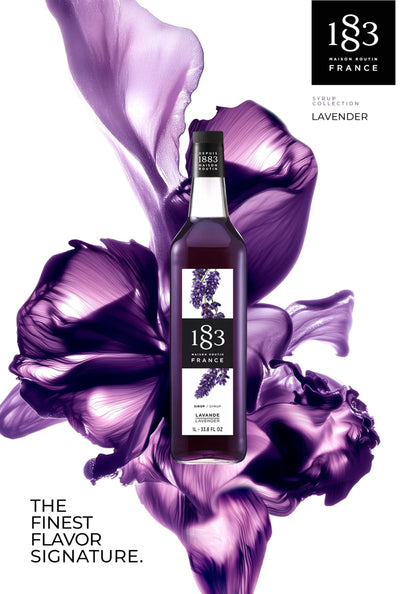 1883 Lavender Syrup, 1L Glass 1883 MAISON ROUTIN