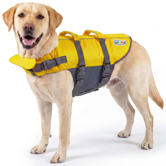 Outward Hound Granby Splash Dog Life Jacket with Handle, Reflective Floating Vest for Swimming & Boating, Maximum Buoyancy, All Skill Levels, Large Dogs (28–32" Girth), Yellow, Large 🍁 All In One Marketplace Canada