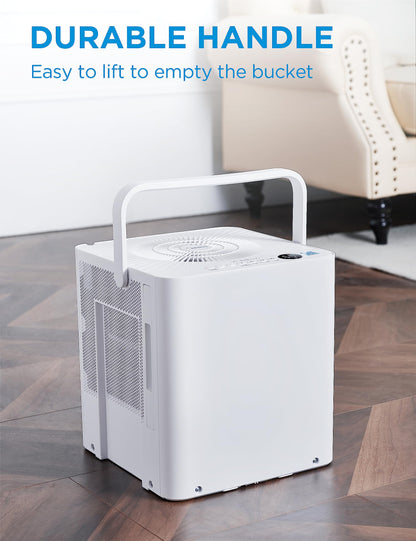 Midea Cube 20 Pint Dehumidifier for Basement and Rooms at Home for up to 1,500 Sq. Ft., Smart Control, Works with Alexa (White), Drain Hose Included, ENERGY STAR 2025
