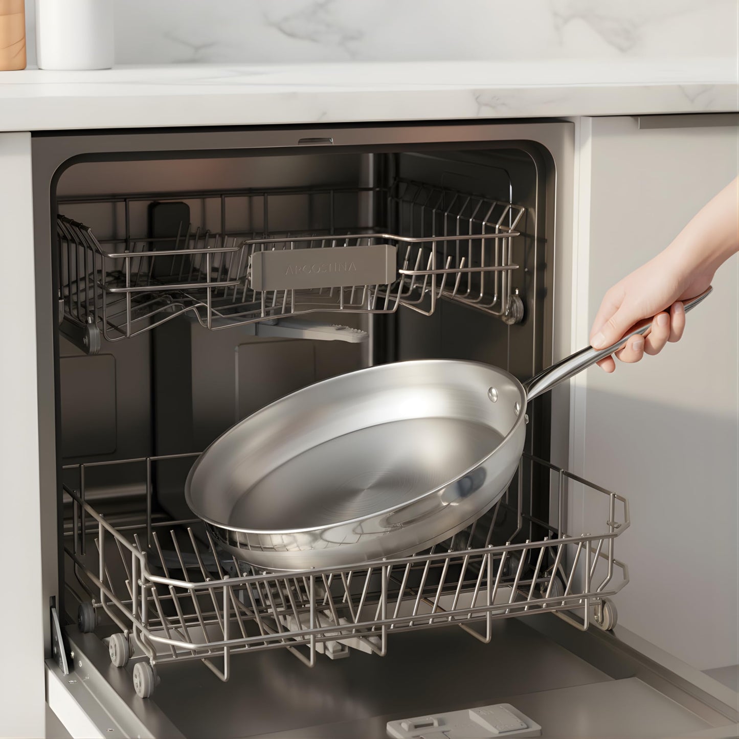Lagostina Moderna 2 Piece Stainless Steel Pan Set (26cm / 10in and 30cm / 12in), Commercial Capsule Base, Induction Safe Cookware, Dishwasher and Oven Safe up to 400ºF / 204ºF, Silver 🍁 All In One Marketplace Canada Lagostina