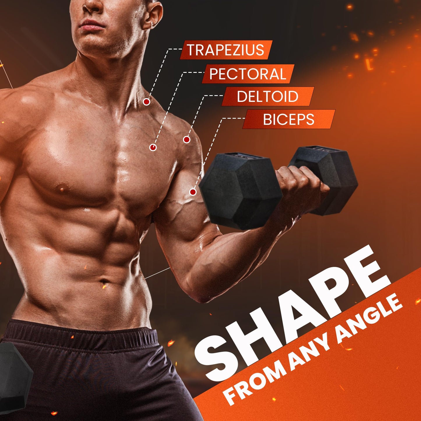 Yes4All Hex Dumbbell with Chrome Grip, Single Hand Weight for Strength Training - 30 lbs 🍁 All In One Marketplace Canada