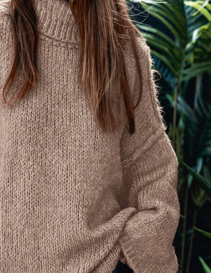 PRETTYGARDEN Womens Turtleneck Long Sleeve Oversized Sweaters Khaki 🍁 All In One Marketplace Canada