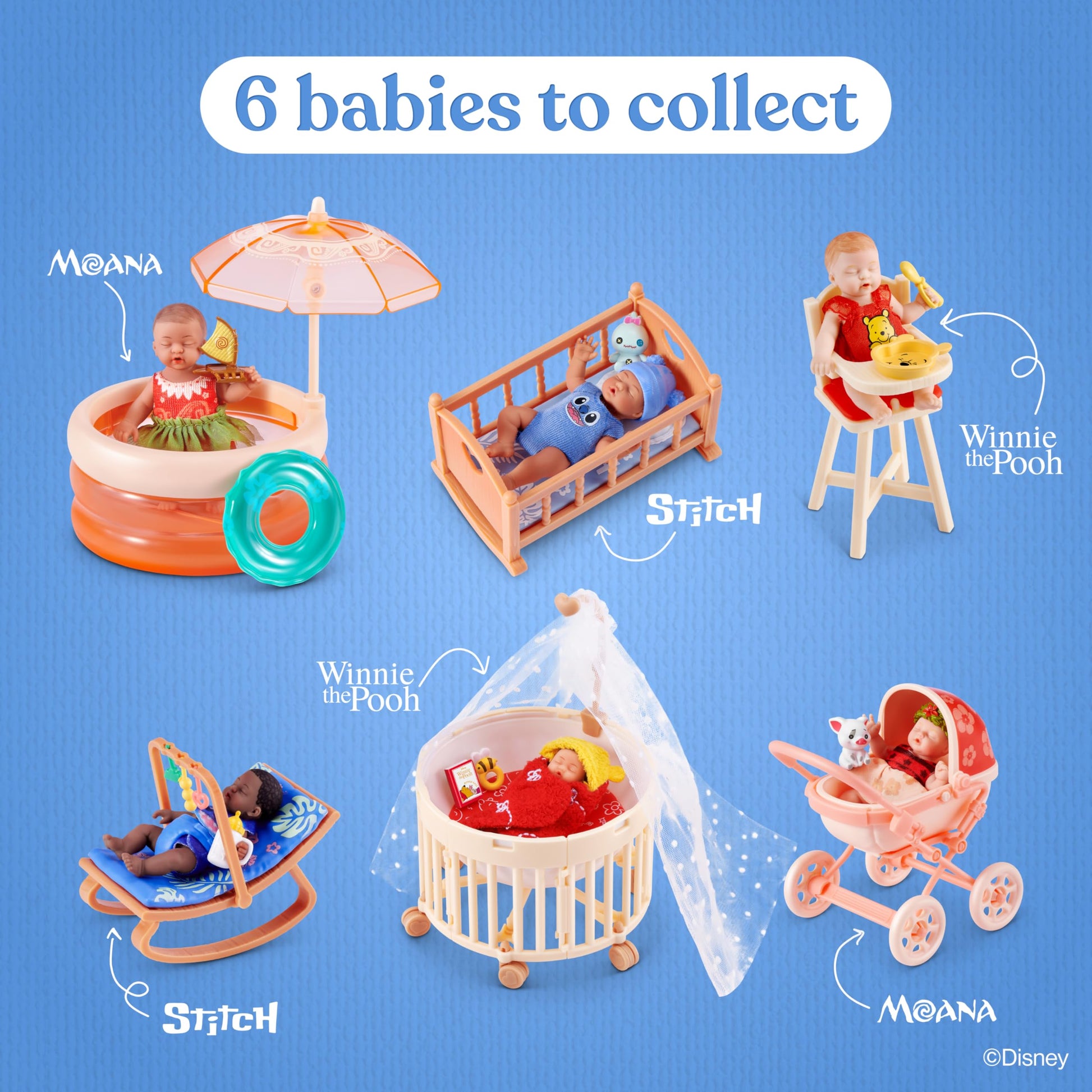 My Mini Baby Disney 2 Pack by ZURU – Collectible Disney Baby Doll Mystery Capsule with Accessories, Realistic Miniature Toy for Girls Ages 3+ ZURU MY MINI