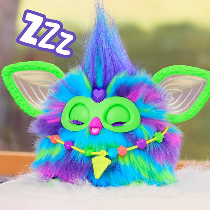 Furby Galaxy Edition, Glow in the Dark, 15 Fashion Accessories, Interactive Plush Toys for 6 Year Old Girls & Boys & Up, Voice Activated Animatronic (English Version)