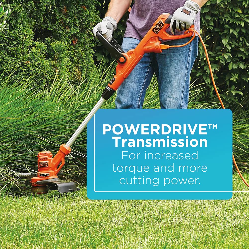BLACK+DECKER String Trimmer & Edger with Auto Feed, Lightweight Corded Electric, 6.5-Amp, 14-Inch (BESTA510-CA) BLACK+DECKER