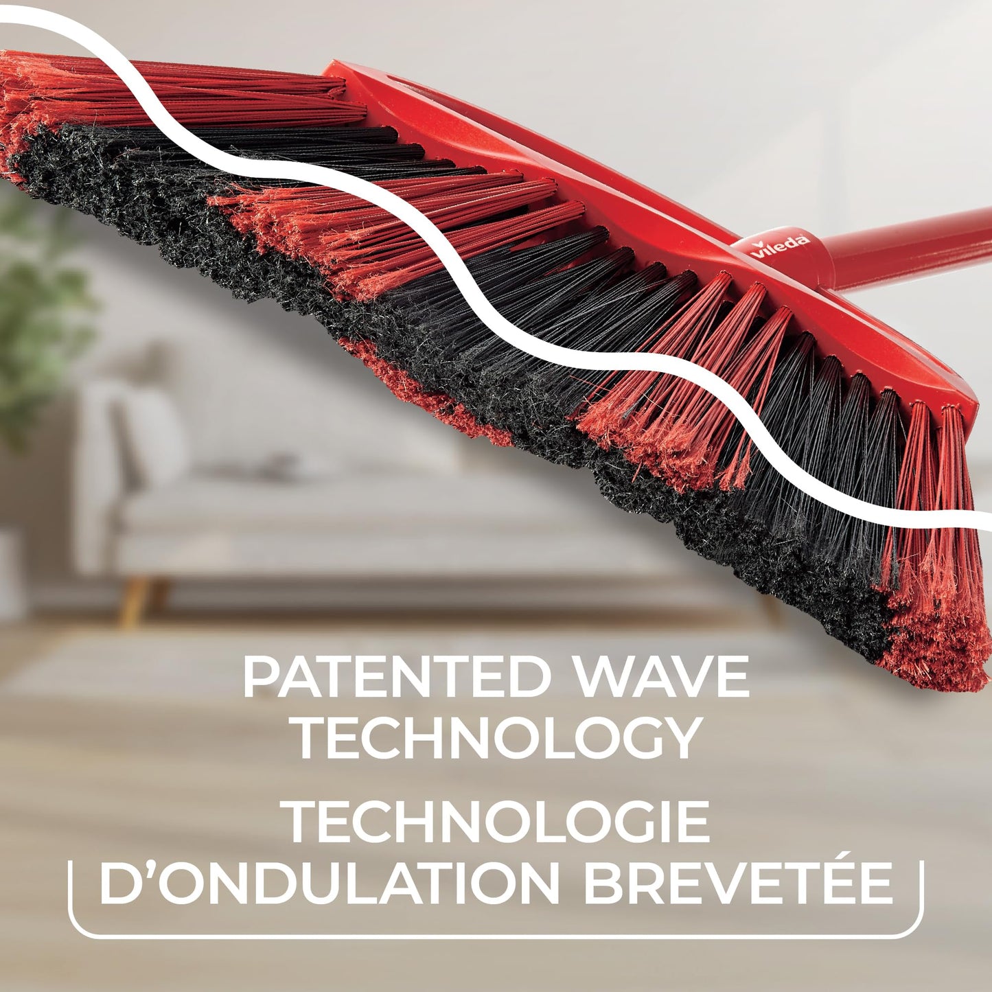 Vileda One Sweep Broom with Step-On Dustpan | Catches Over 99% of Dust & Dirt | Indoor Broom - Available at All In One Marketplace Canada