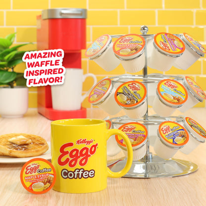 Eggo Waffle Flavored Coffee Pods Variety Pack - 40 Single-Serve K-Cup Compatible Pods (Chocolate Chip & Blueberry)