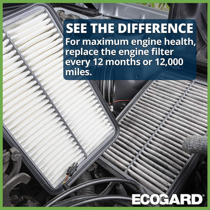 ECOGARD XA10469 Premium Engine Air Filter Fits Volkswagen Tiguan 2.0L 2018-2021, GTI 2.0L 2015-2021, Golf 1.8L 2015-2018, Golf Alltrack 1.8L 2017-2019, Golf SportWagen 1.8L 2015-2018