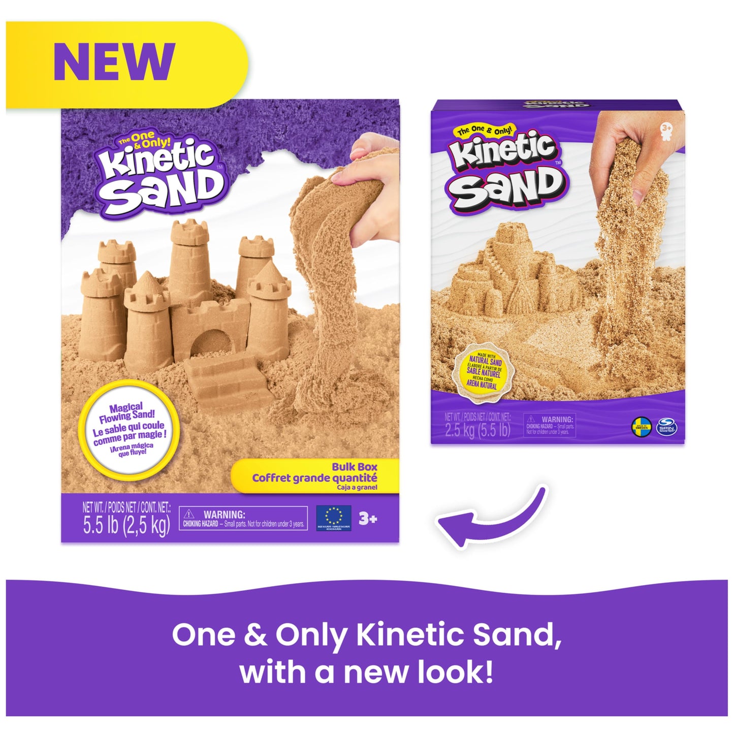 Kinetic Sand 5.5lb Brown Sand Amazon Exclusive, Sensory Toys, Ages 3+