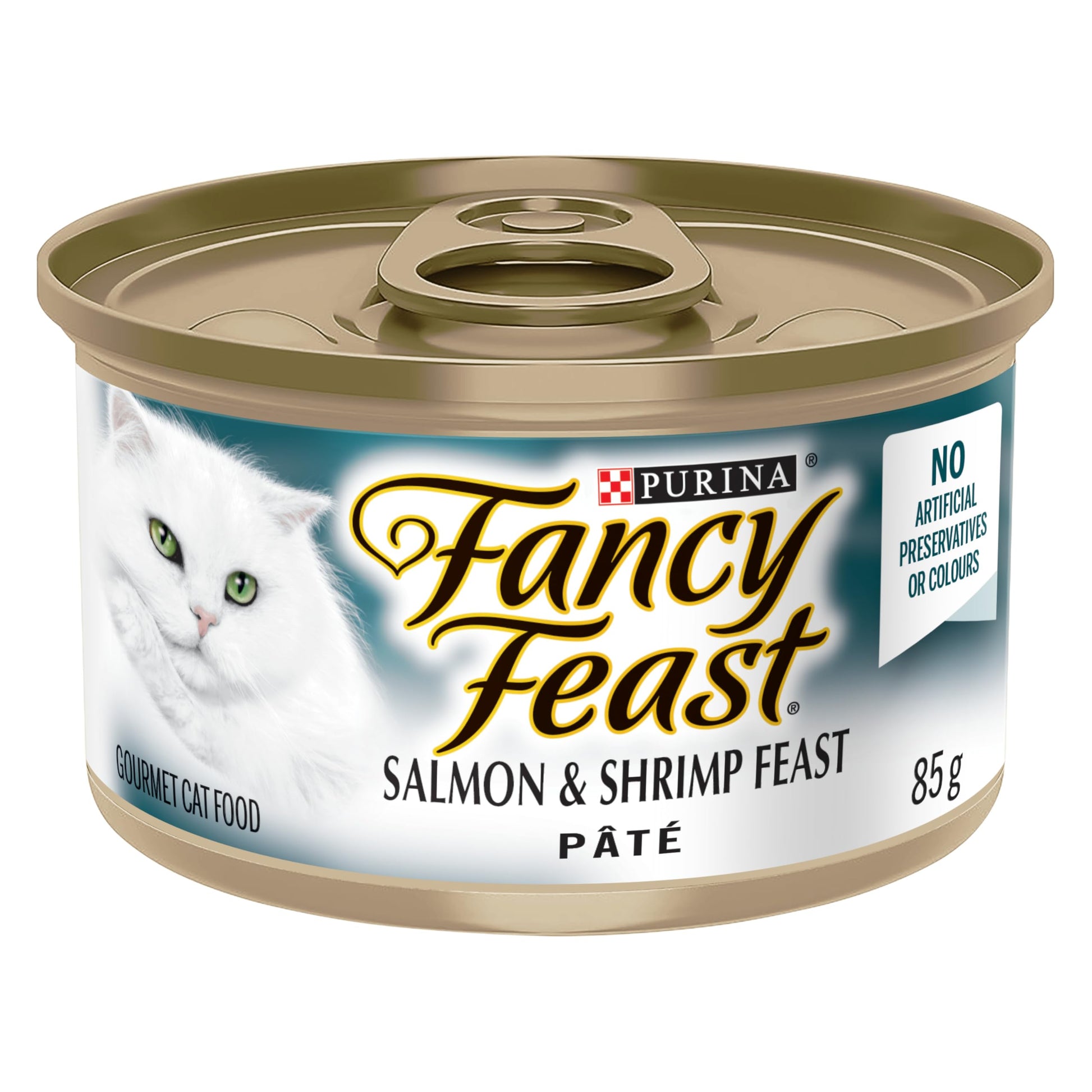 Fancy Feast Wet Cat Food, Pate Salmon & Shrimp Feast - 85 g Can (24 Pack) Fancy Feast