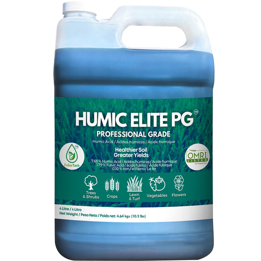Humic Acid Organic Lawn Fertlizer - Fulvic Humic Mineral Blend for Trees, Shrubs, Ornamentals, Vegetables & Crops - Enhancer & Garden Soil Conditioner by FoliarTech, 4L - Available at All In One Marketplace Canada