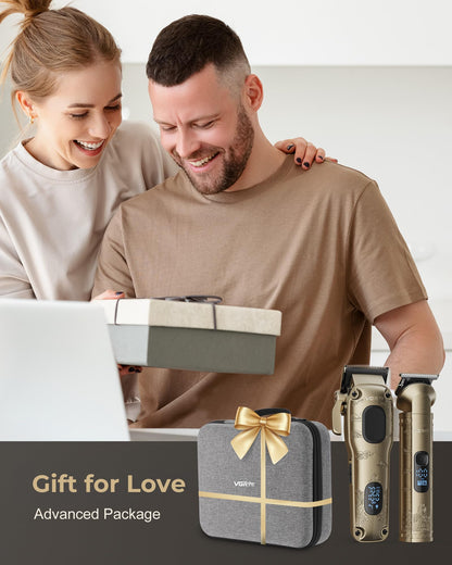 VGRPRO Hair Clippers for Men Professional, Cordless Hair Clippers for Hair Cutting, Mens Clippers and Trimmers Set, Electric Hair Trimmer for Men with Package Case (Gloden) - Available at All In One Marketplace Canada