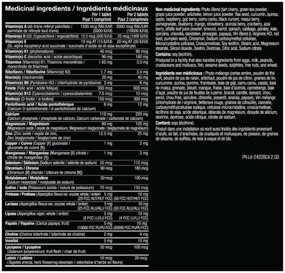 MUTANT Multi Vitamins - Men's Multivitamin for Hardcore Athletes & Body Builders, Supports Muscle Function, Energy Metabolism, Immune Health with 70 Vitamins Minerals Antioxidants (60 Caplets, CA) - Available at All In One Marketplace Canada