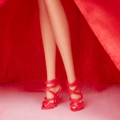 Barbie Signature Doll, 2026 Holiday Barbie Blonde Fashion Doll Wearing Red Gown with Bow, Seasonal Collector Doll in Displayable Packaging & Doll Stand 🍁 All In One Marketplace Canada