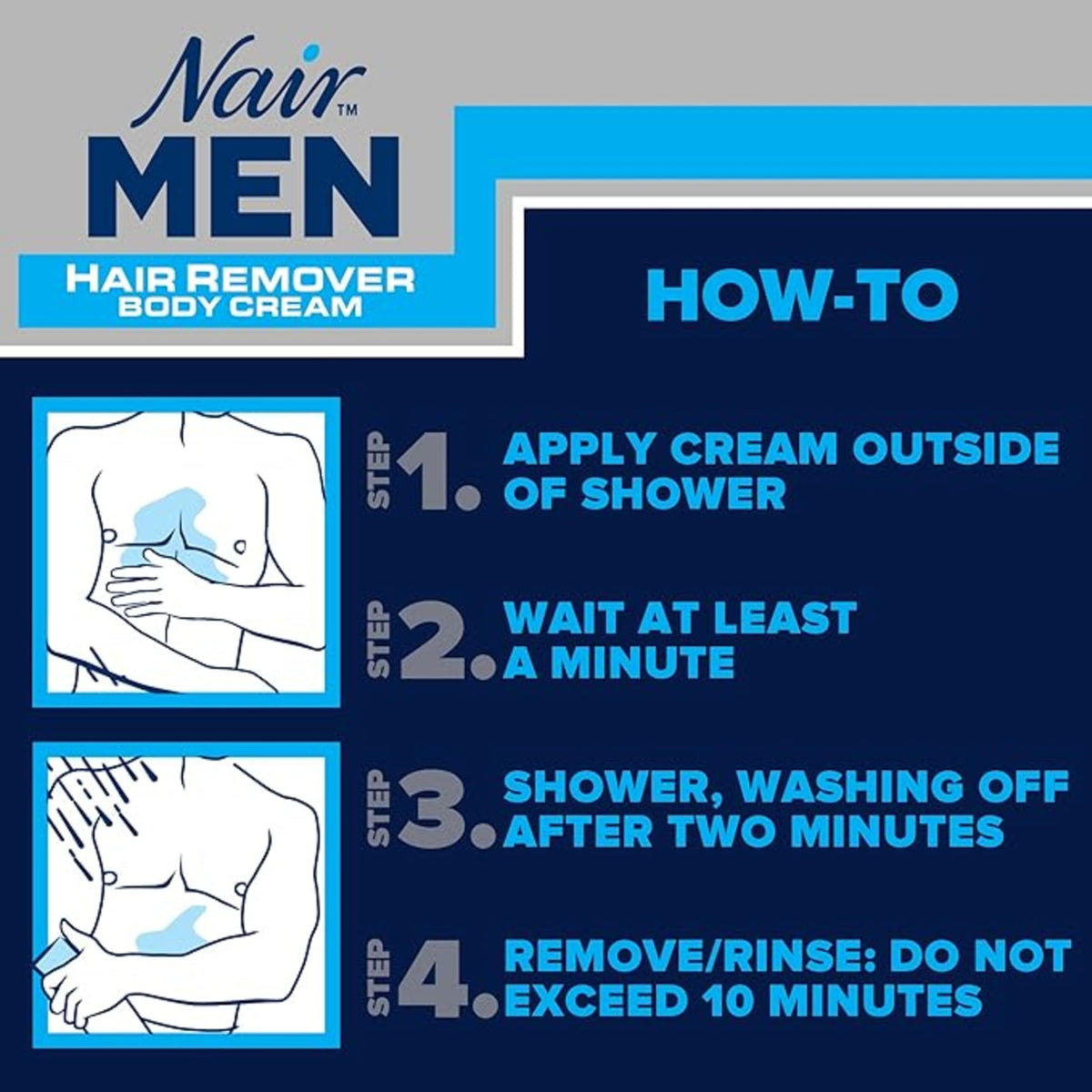 Nair Men Hair Remover Cream for Chest, Back, Legs & Arms, 312 g