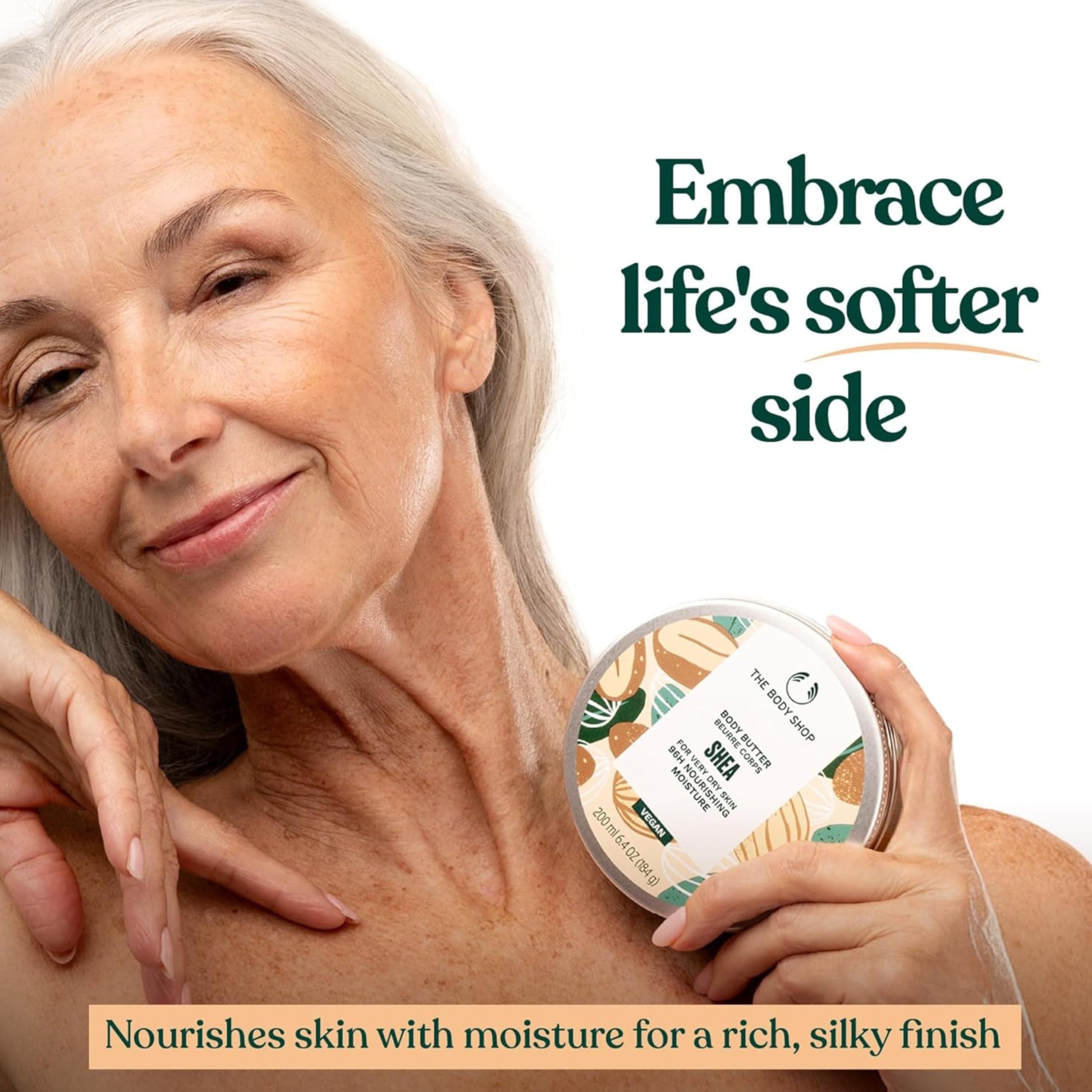 The Body Shop Shea Body Butter for Very Dry Skin | Ultra-Rich Moisturizer with Raw Shea Butter | 96 Hour Hydration, 200ml The Body Shop