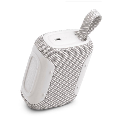 JBL Go 5 - Ultra-Portable Waterproof & Drop-Proof Speaker with JBL Legendary Sound & Ambient Edge Lighting, AirTouch Instant Stereo Pairing or Link Multiple Compatible Speakers via Auracast™ (White)