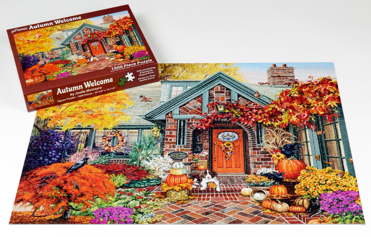Vermont Christmas Company Autumn Welcome Jigsaw Puzzle 1000 Piece 🍁 All In One Marketplace Canada