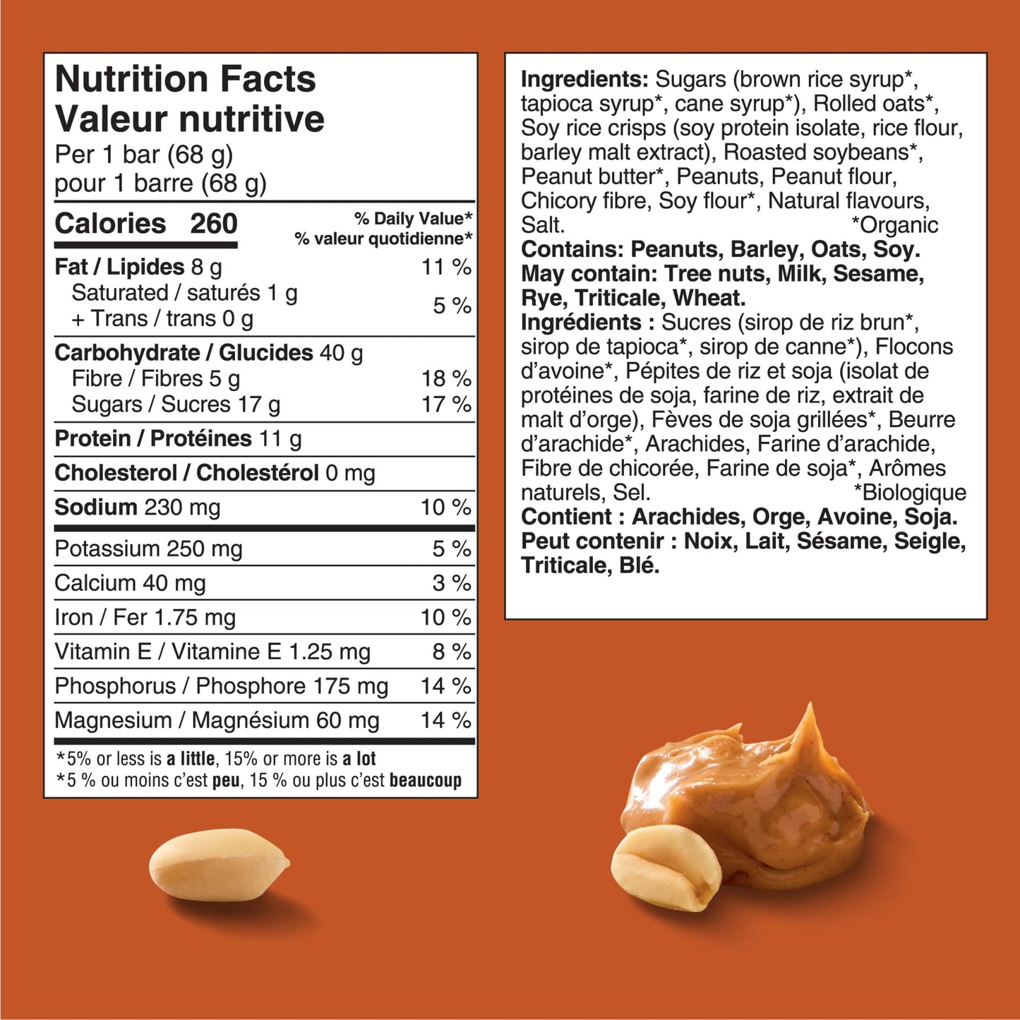 CLIF BAR Energy Bars, Crunchy Peanut Butter, Granola Bar, High in Protein, Contains 70% Organic Ingredients, 1.02 kg (Pack of 15) - Available at All In One Marketplace Canada