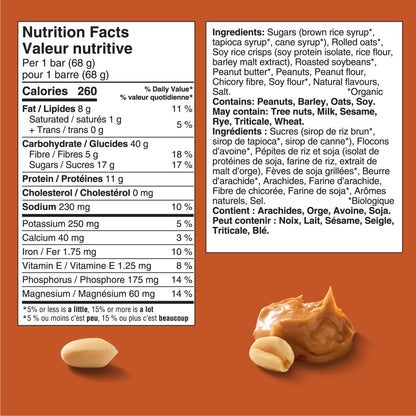 CLIF BAR Energy Bars, Crunchy Peanut Butter, Granola Bar, High in Protein, Contains 70% Organic Ingredients, 1.02 kg (Pack of 15) - Available at All In One Marketplace Canada