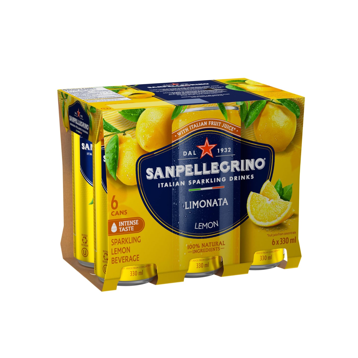 San Pellegrino Limonata Italian Sparkling Fruit Beverage, 24 x 330ml San Pellegrino