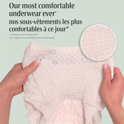 Depend FIT-FLEX Adult Incontinence Underwear for Women, Maximum Absorbency, L, Blush, 28 Count
