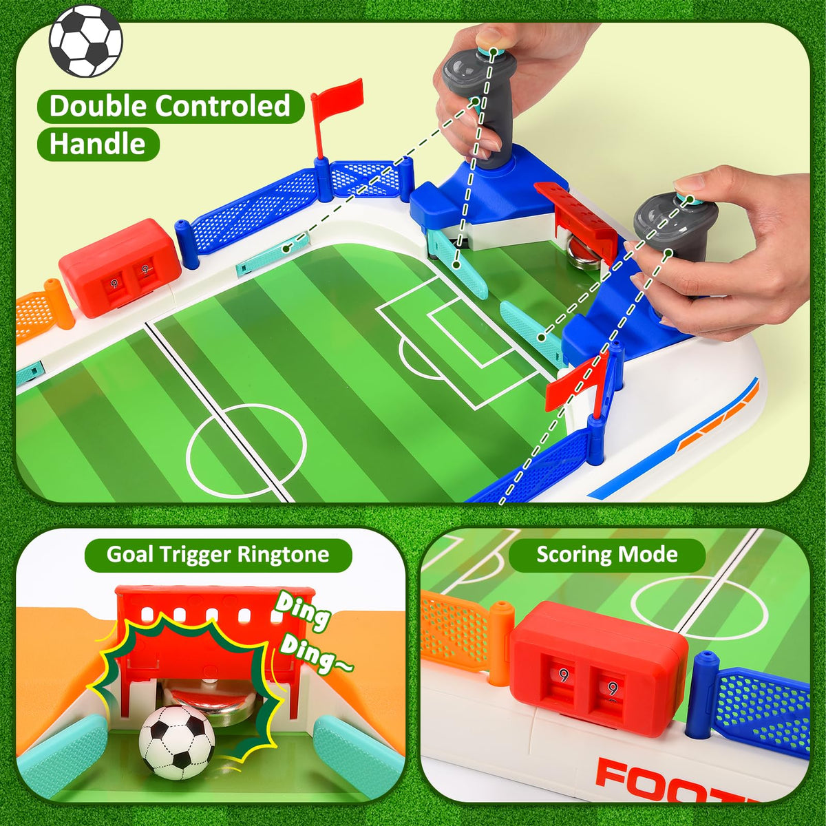 Mini Foosball Table Game, Luckades Soccer Toys for 3 4 5 6 7 8-12 Year Old Boy Gifts Toys for Kids Age 3-5 4-6 7-10 Girl Children Christmas Birthday Gifts Family Party Games for Kids & Adults 🍁 All In One Marketplace Canada
