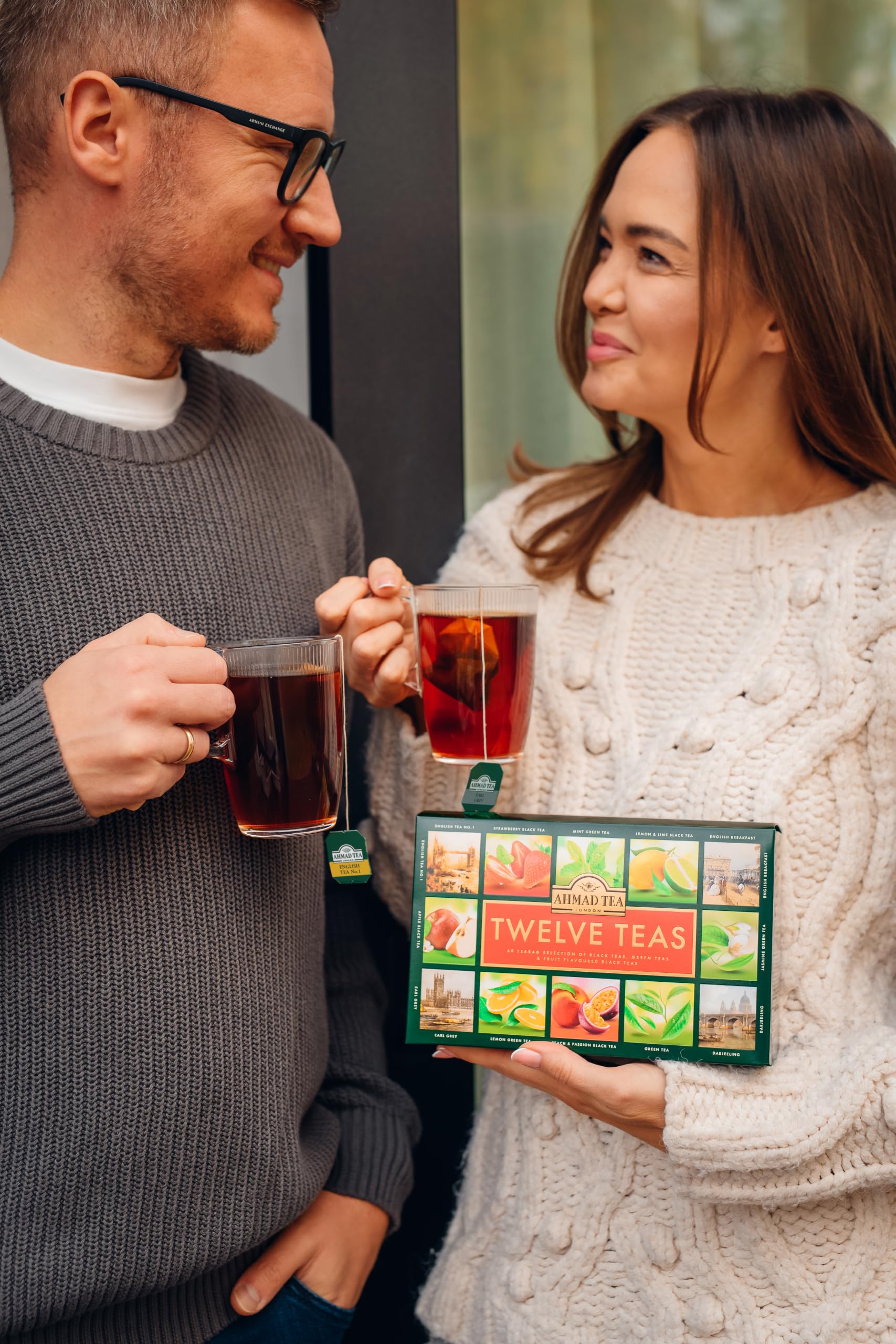 Ahmad Tea Variety Gift Box, 60 Foil Enveloped Teabags, Twelve Teas, 1 Count Ahmad Tea