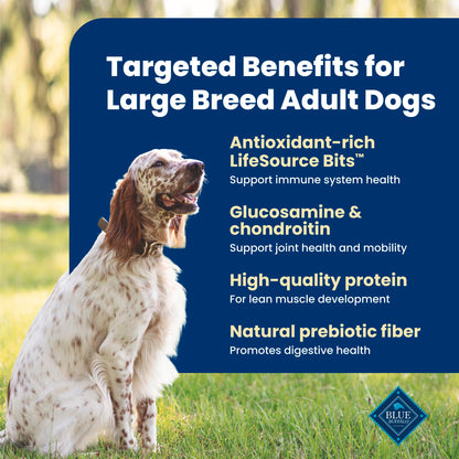Blue Buffalo Life Protection Formula Large Breed Adult Dry Dog Food, Promotes Joint Health and Lean Muscles, Made with Natural Ingredients, Chicken & Brown Rice Recipe,11.7kg/26 lbs