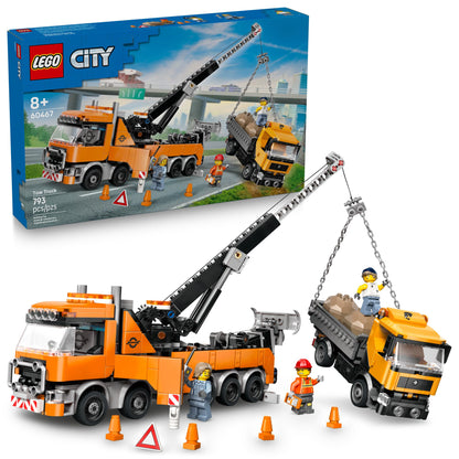 LEGO City Heavy-Duty Recovery Tow Truck with Crane Building Toy - Dump Truck & Tow Truck Toys for Boys & Girls, Ages 8+ - Pretend Play Set for Kids - Gift Idea for Birthdays & Holidays - 60467 LEGO