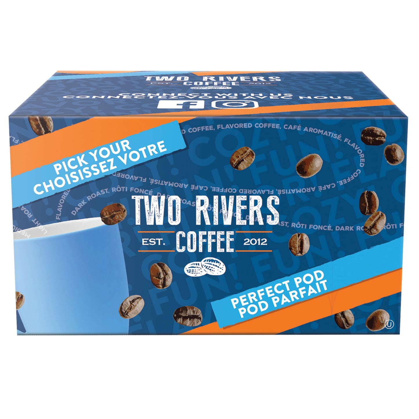 Two Rivers Coffee Flavored K-Cup Variety Pack - 40 Assorted Pods