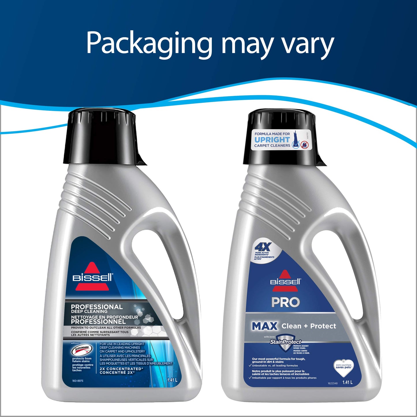 BISSELL - Household Carpet Shampoo - MAX Clean + Protect - For Upright Deep Cleaners - with StainProtect - For ground-in dirt, stains - 1.41 liters - Available at All In One Marketplace Canada