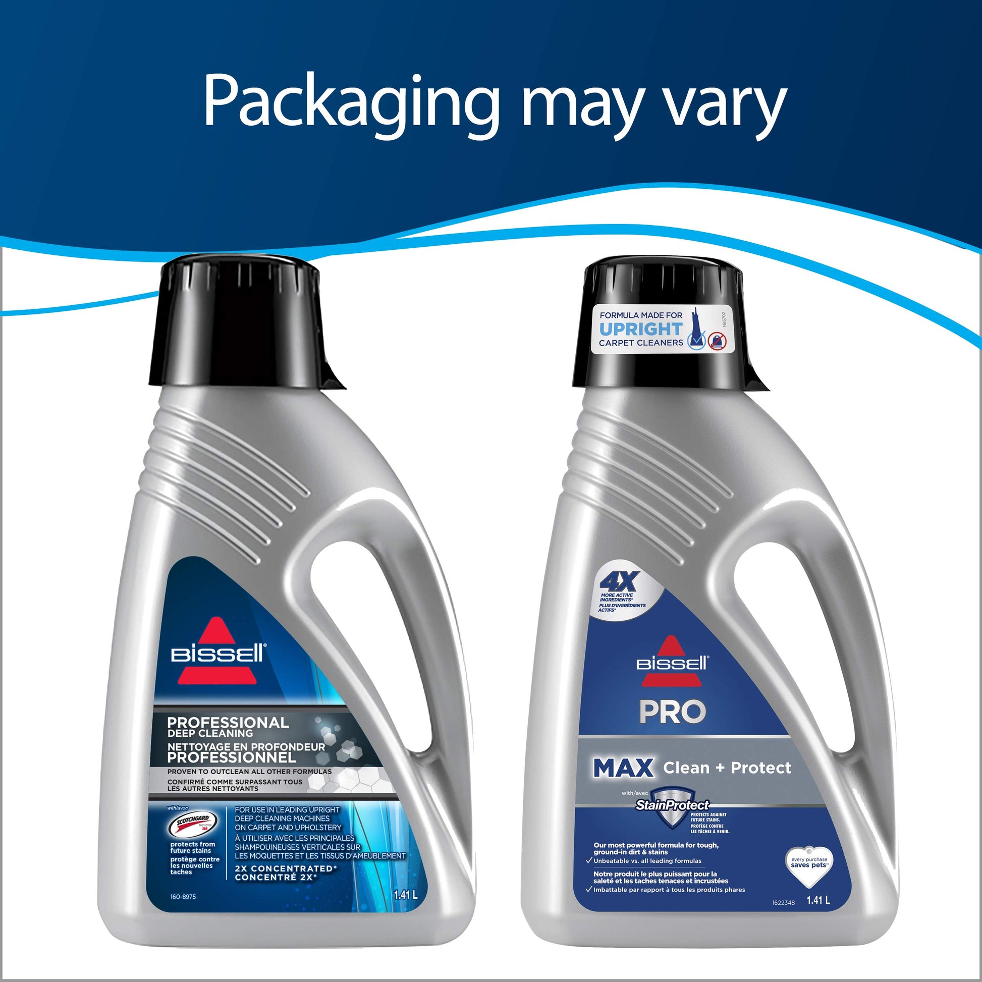 BISSELL - Household Carpet Shampoo - MAX Clean + Protect - For Upright Deep Cleaners - with StainProtect - For ground-in dirt, stains - 1.41 liters - Available at All In One Marketplace Canada