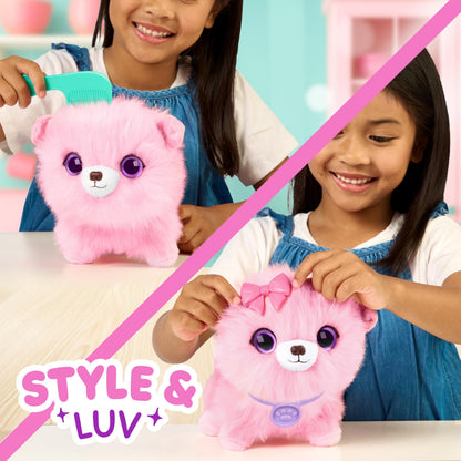 ScruffaLuvs Pet Scruffs Pink - Mystery Plush Toy, 7.5" Tall - Wash to Reveal 1 of 3 Rescue Pets: Puppy, Bunny, or Kitty - Includes 8.7" Deluxe Pet Carrier SCRUFFALUVS