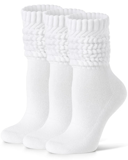 Fitrell Slouch Socks for Women, Knee High Scrunch Tube Boot Socks 3 Pairs 🍁 All In One Marketplace Canada